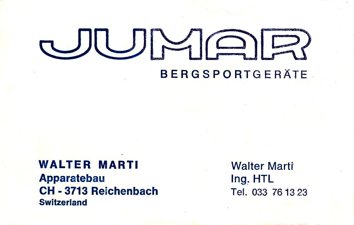 Walter Marti's card