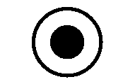 Circle with a dot inside